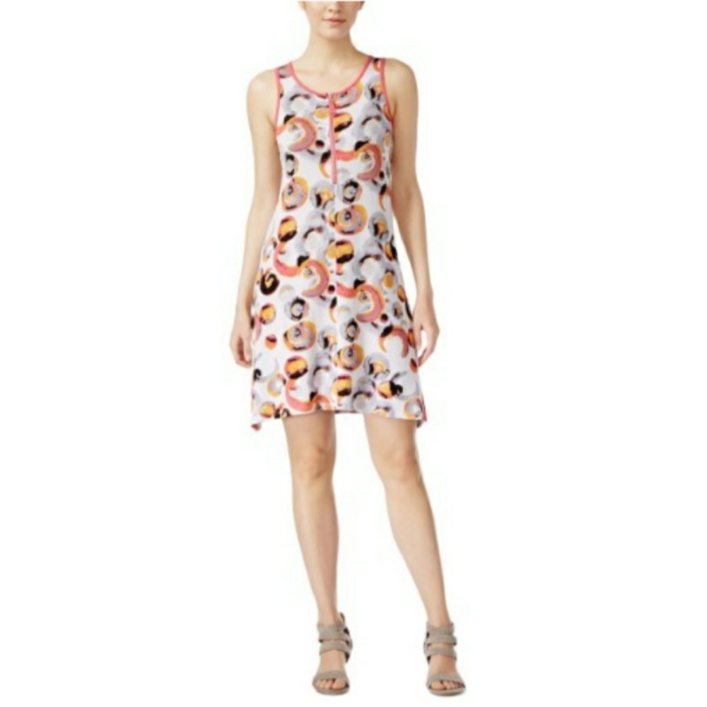 Kensie Printed Zip Front Tank Dress Size Small NWT